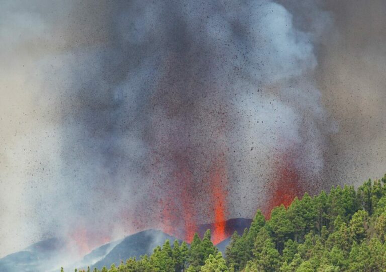 Erupção de vulcão em ilha de La Palma provoca fugas e destrói casas