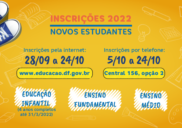 Aberta temporada de matrículas de novos alunos para 2022