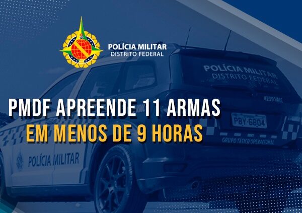 Polícia Militar apreende 11 armas de fogo em menos de 9 horas