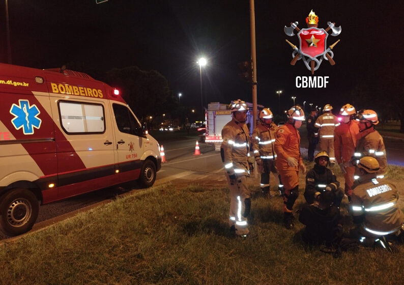 Motorista atropela três pedestres em calçada no Riacho Fundo I