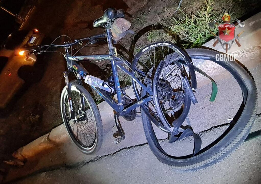 Ciclista fica em estado grave após ser atropelado na EPIA Sul