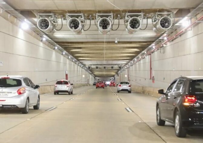 Túnel Rei Pelé será interditado para manutenção preventiva dos ventiladores