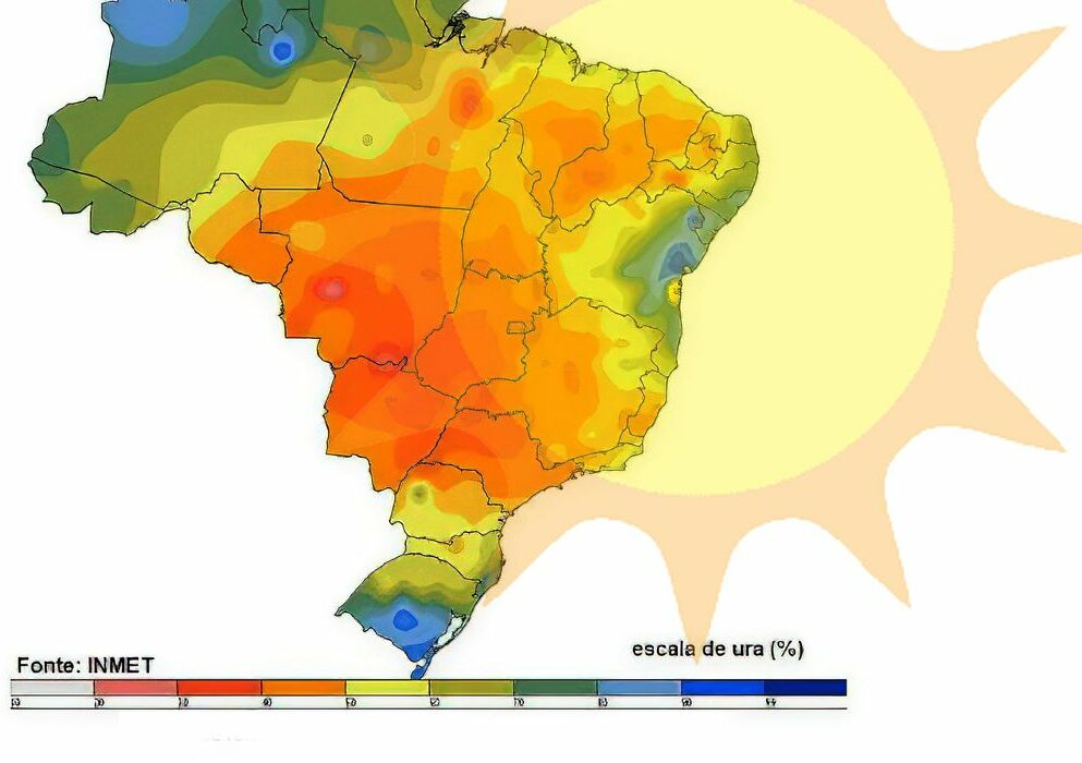 Onda de calor e baixa umidade marcam semana na maior parte do país