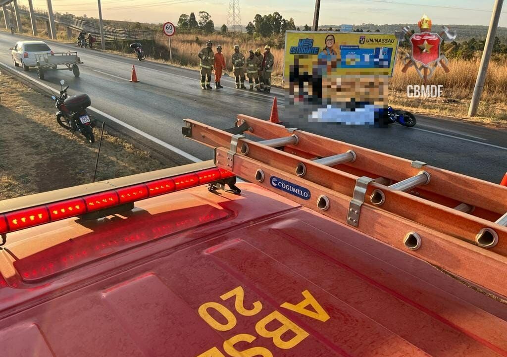 Colisão envolvendo motos e um carro resulta em óbito na BR 070