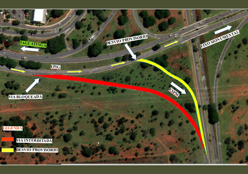 Para obras, Epig terá mudança no trânsito a partir de sexta-feira (13)