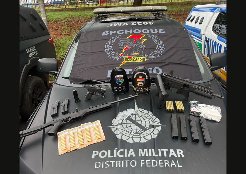 Operação integrada entre PMDF e PMGO resulta em apreensão de drogas e armas em Samambaia