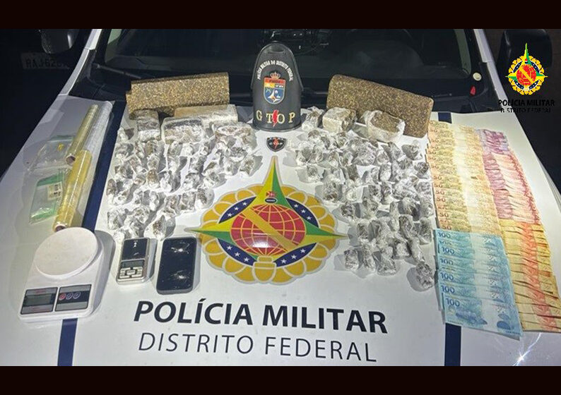 Polícia prende traficante com grande quantidade de maconha na Estrutural