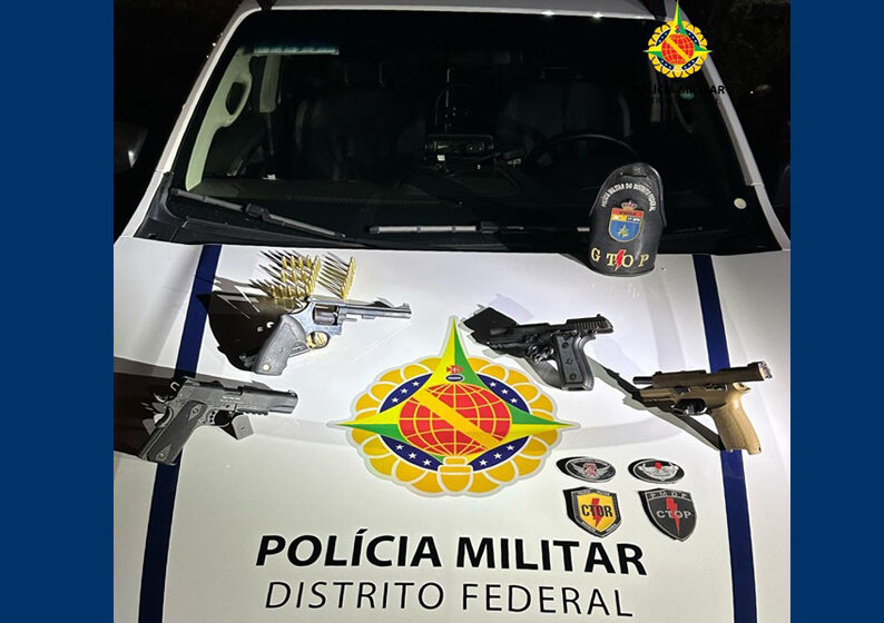 Polícia apreende seis armas de fogo durante ocorrência de feminicídio em Samambaia