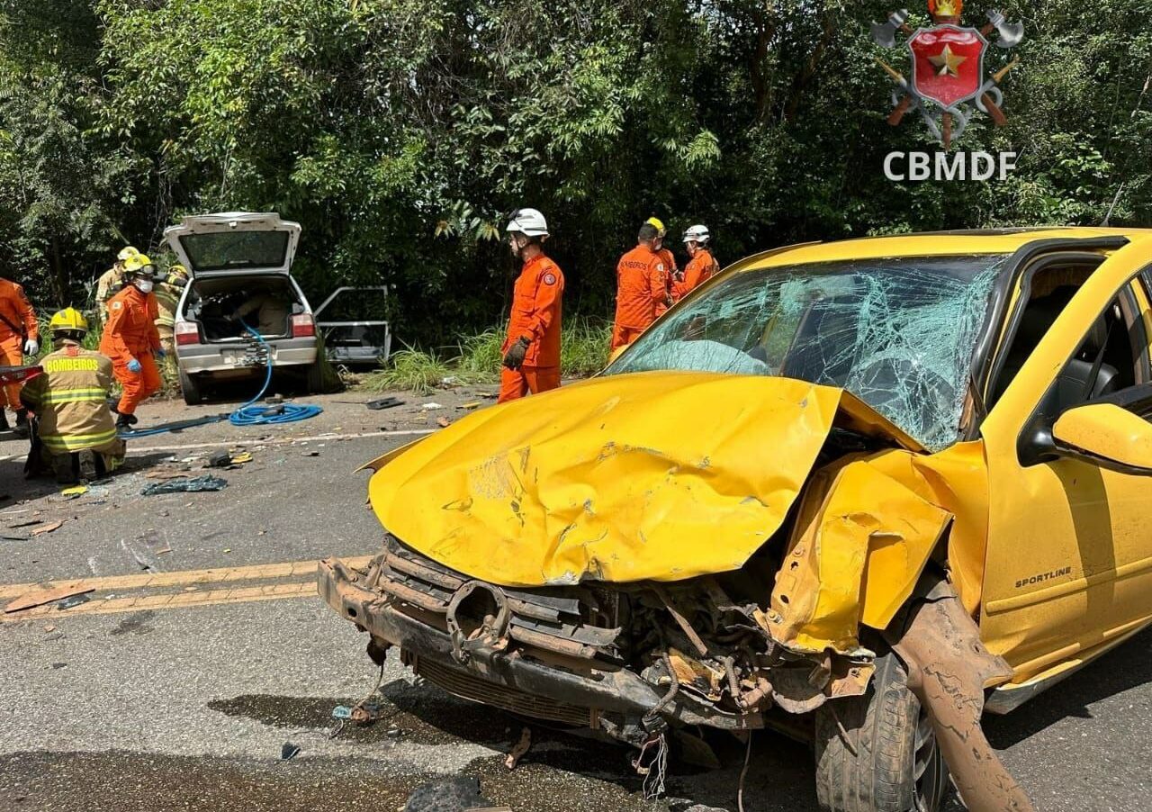 Mulher morre após colisão entre veículos na DF-190 em Santo Antônio do Descoberto