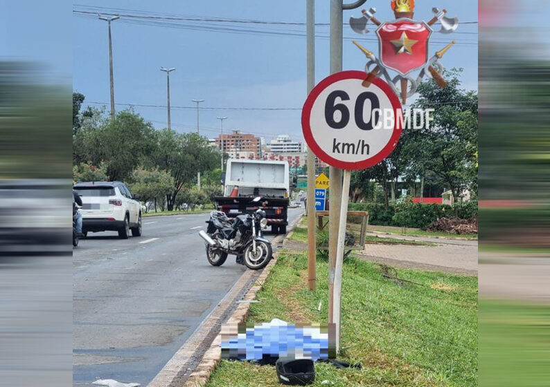 Motociclista morre após bater em poste na região de Águas Claras