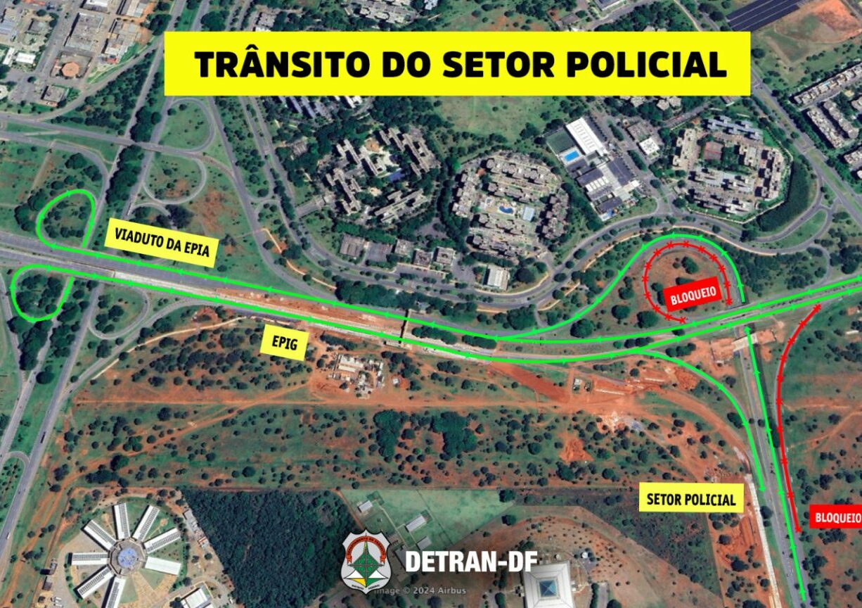 Faixa da Estrada Setor Policial Militar é liberada no sentido Taguatinga