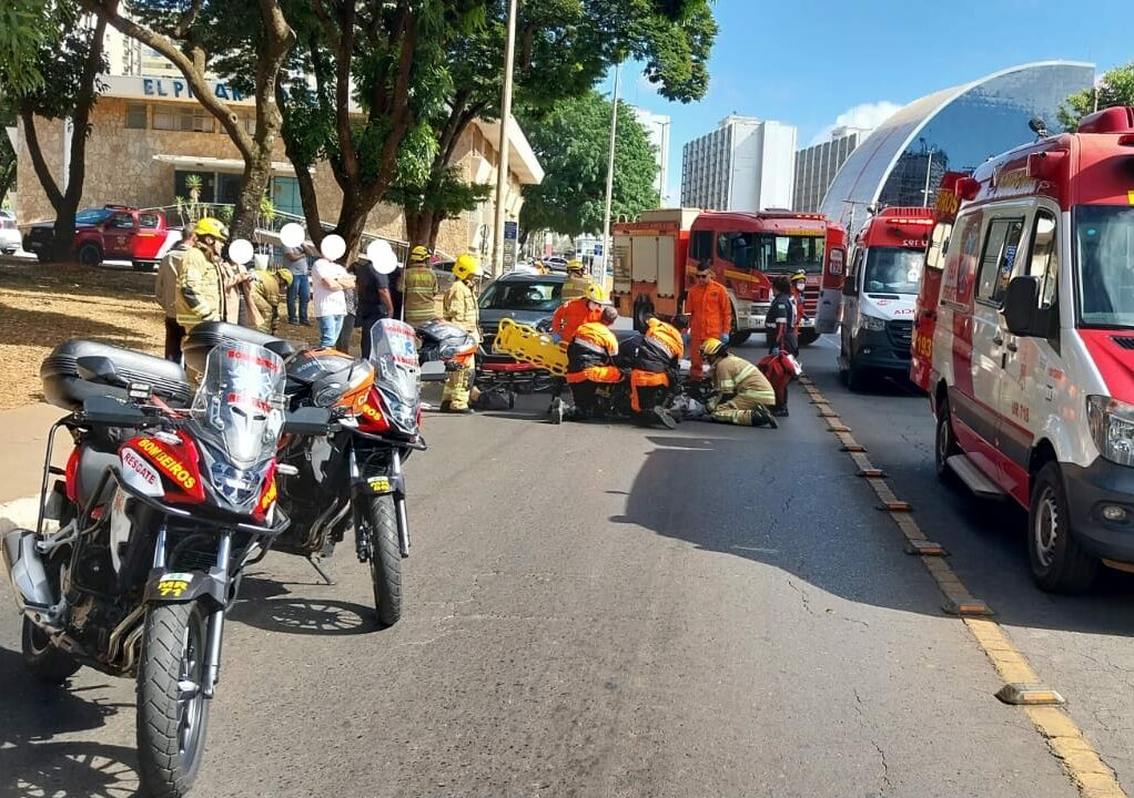 O atropelamento ocorreu próximo ao Brasília Shopping - Foto: Divulgação CBMDF