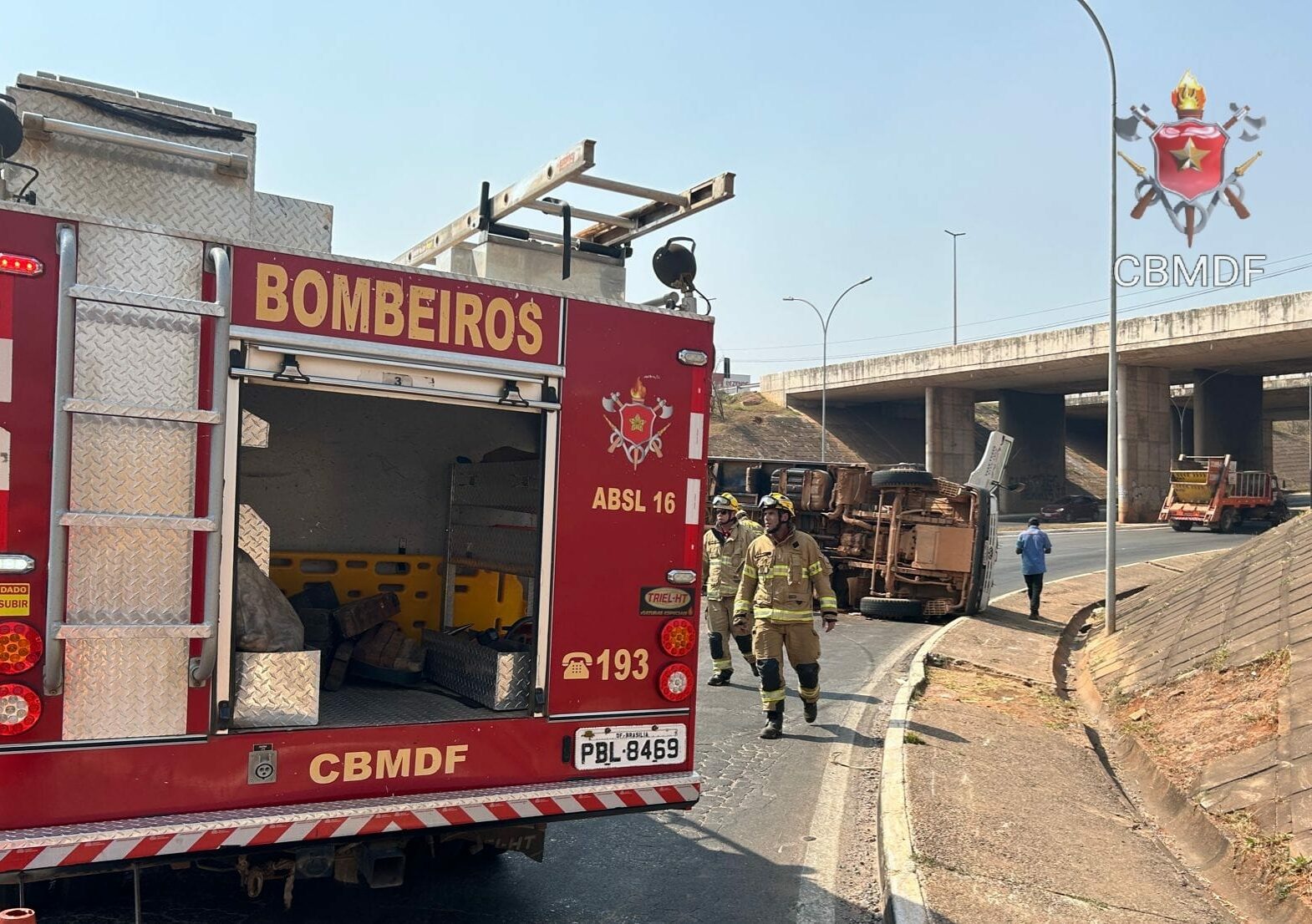 Motorista não se feriu - Foto; Divulgação CBMDF