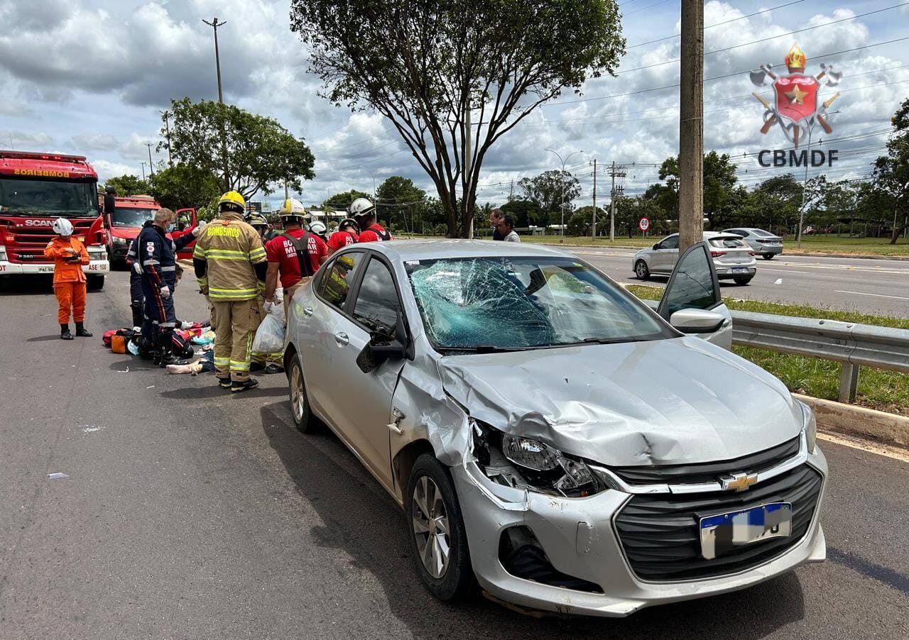 A vítima tinha 76 anos e não resistiu aos ferimentos - Foto: Divulgação CBMDF