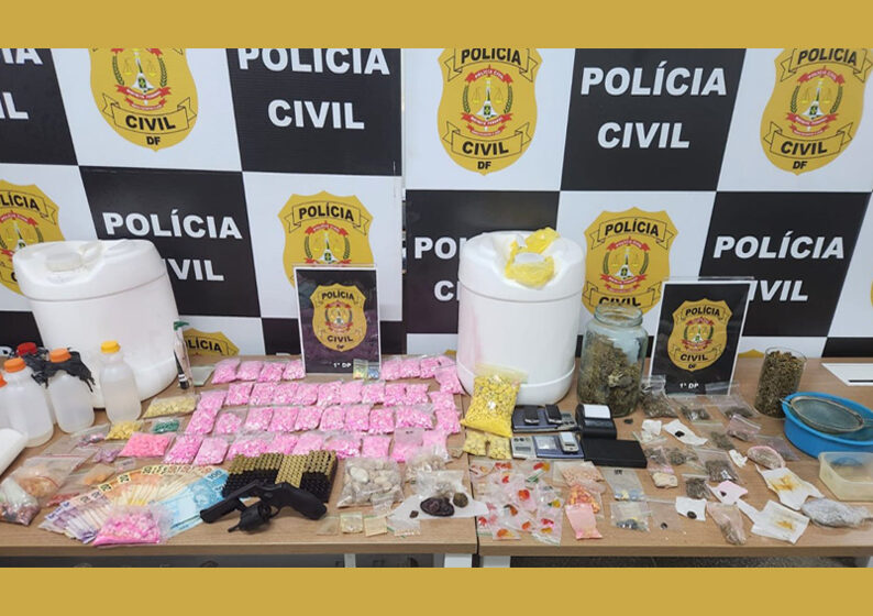 Polícia Civil apreende grande quantidade de drogas e arma de fogo em operação que desarticulou esquema de tráfico no Plano Piloto - Foto: PCDF